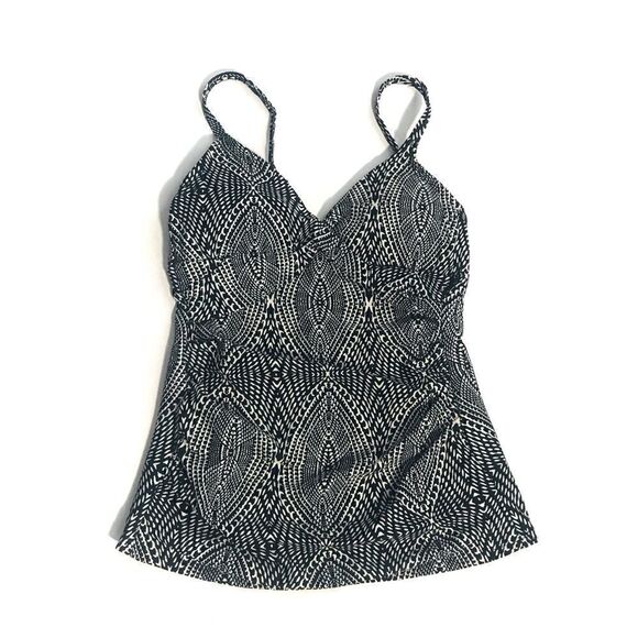 NWT Kona Sol Black White Tankini Top - Picture 1 of 9